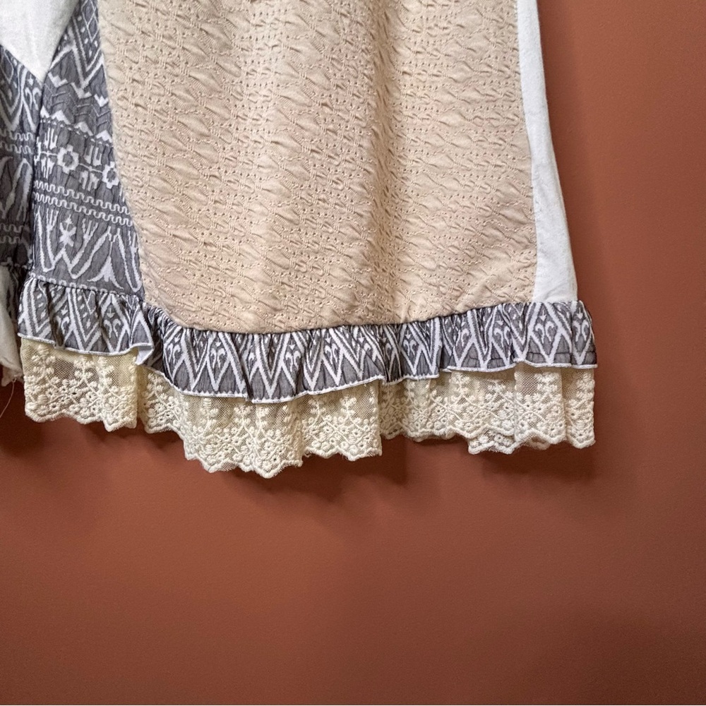 Boho Patchwork Dress With Geometric Patterns - image 2